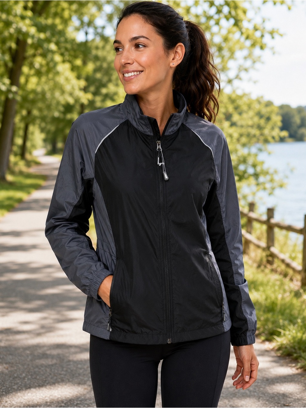 CORE 365‎ by North End Women’s Black and Gray Utility Jacket Medium